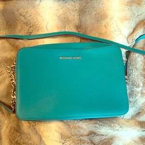 Michael Kors Jet Set Crossbody Tile Blue